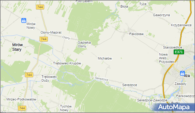 mapa Michałów gmina Iłża, Michałów gmina Iłża na mapie Targeo