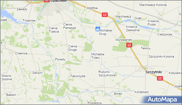 mapa Michałów Trzeci, Michałów Trzeci na mapie Targeo