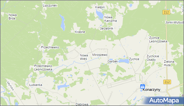 mapa Miroszewo, Miroszewo na mapie Targeo