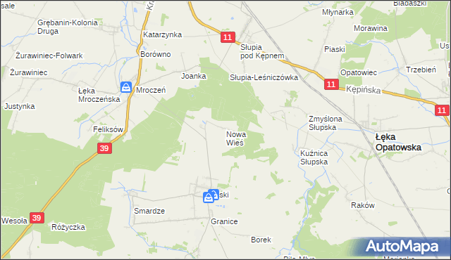 mapa Nowa Wieś gmina Trzcinica, Nowa Wieś gmina Trzcinica na mapie Targeo