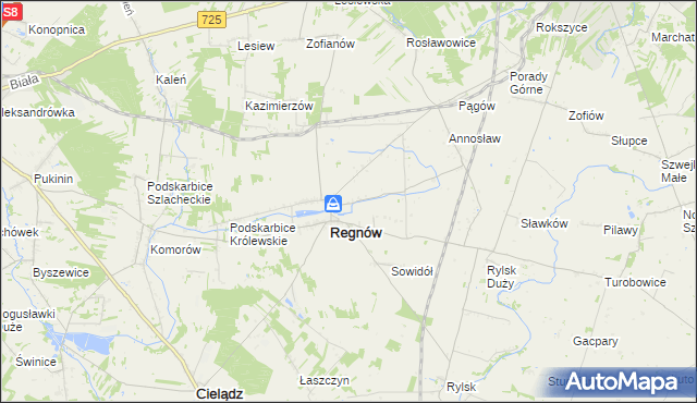mapa Nowy Regnów, Nowy Regnów na mapie Targeo