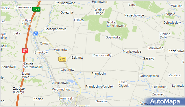 mapa Prandocin-Iły, Prandocin-Iły na mapie Targeo