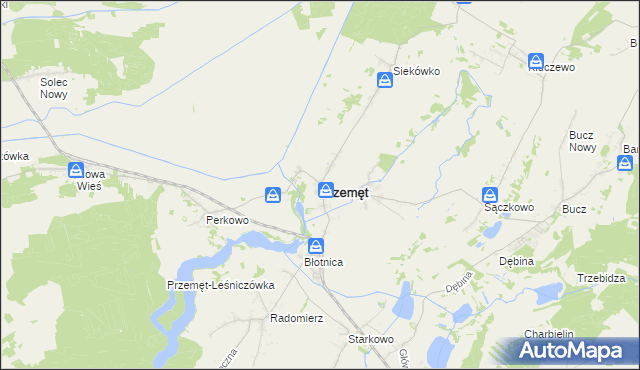 mapa Przemęt, Przemęt na mapie Targeo
