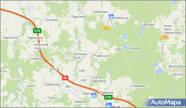 mapa Przetoczyno, Przetoczyno na mapie Targeo