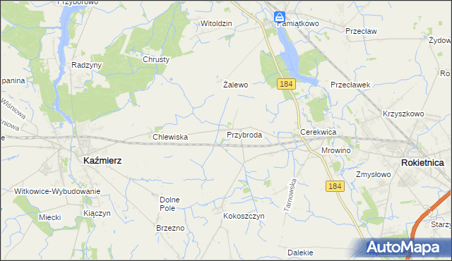 mapa Przybroda, Przybroda na mapie Targeo