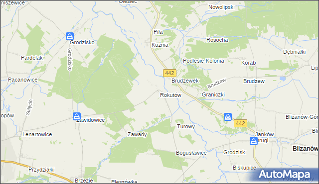 mapa Rokutów, Rokutów na mapie Targeo