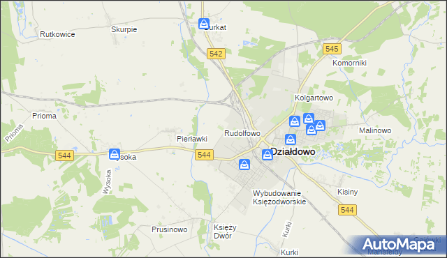 mapa Rudolfowo, Rudolfowo na mapie Targeo