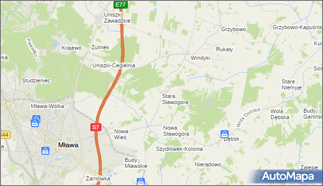 mapa Stara Sławogóra, Stara Sławogóra na mapie Targeo