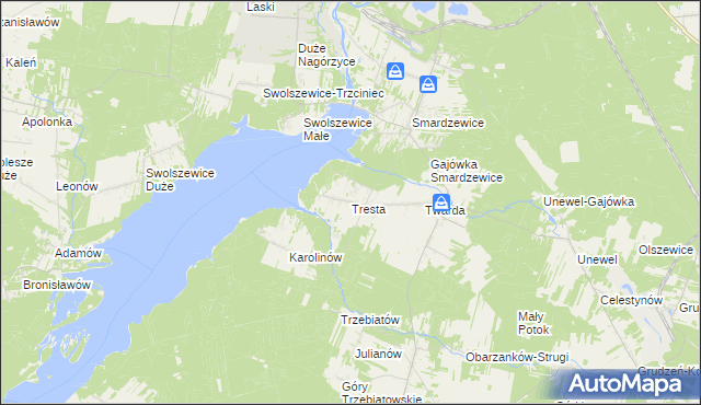mapa Tresta, Tresta na mapie Targeo