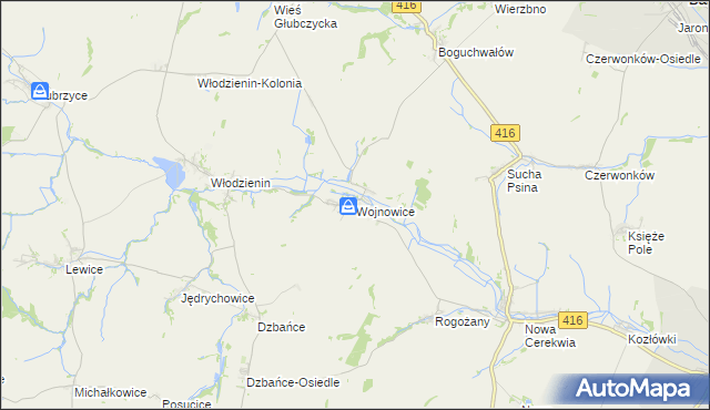 mapa Wojnowice gmina Kietrz, Wojnowice gmina Kietrz na mapie Targeo