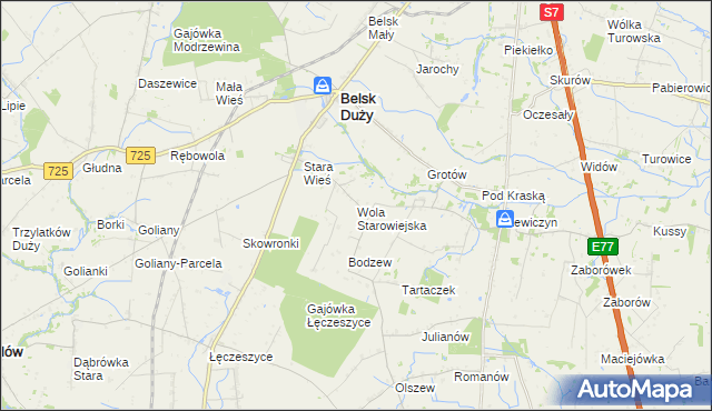 mapa Wola Starowiejska, Wola Starowiejska na mapie Targeo