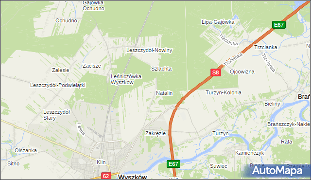 mapa Natalin gmina Wyszków, Natalin gmina Wyszków na mapie Targeo