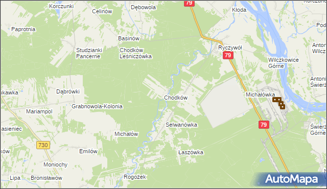 mapa Chodków, Chodków na mapie Targeo