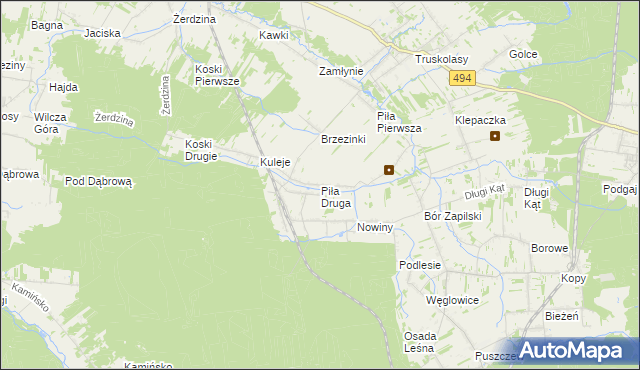 mapa Piła Druga, Piła Druga na mapie Targeo