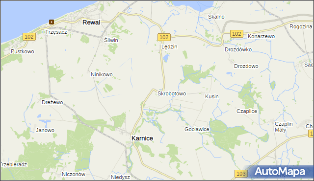 mapa Skrobotowo, Skrobotowo na mapie Targeo