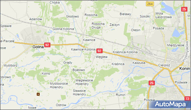 mapa Węglew, Węglew na mapie Targeo