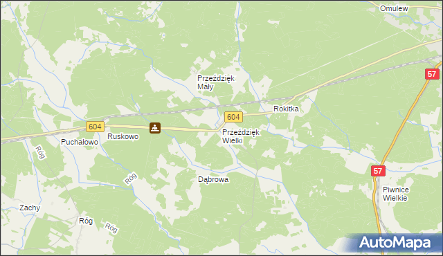 mapa Przeździęk Wielki, Przeździęk Wielki na mapie Targeo