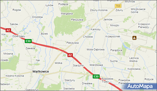 mapa Wola Niedźwiedzia, Wola Niedźwiedzia na mapie Targeo