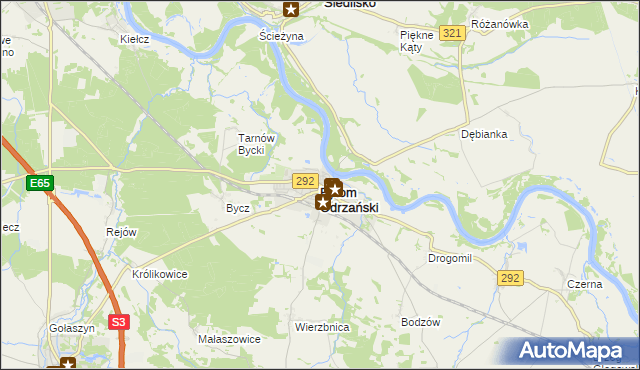 mapa Bytom Odrzański, Bytom Odrzański na mapie Targeo