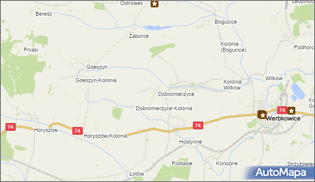 mapa Dobromierzyce, Dobromierzyce na mapie Targeo