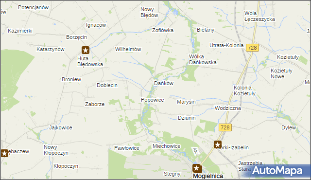 mapa Główczyn-Towarzystwo, Główczyn-Towarzystwo na mapie Targeo