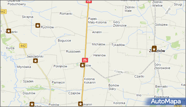 mapa Helenów gmina Żelazków, Helenów gmina Żelazków na mapie Targeo