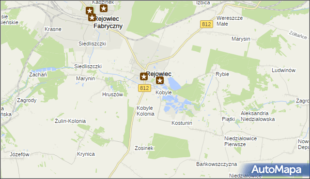 mapa Kobyle gmina Rejowiec, Kobyle gmina Rejowiec na mapie Targeo