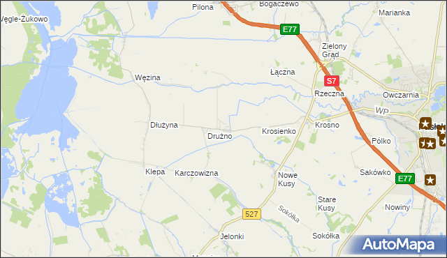 mapa Lisów gmina Elbląg, Lisów gmina Elbląg na mapie Targeo