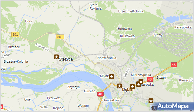 mapa Nadwiślanka, Nadwiślanka na mapie Targeo