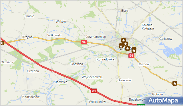 mapa Piotrowice gmina Chojnów, Piotrowice gmina Chojnów na mapie Targeo