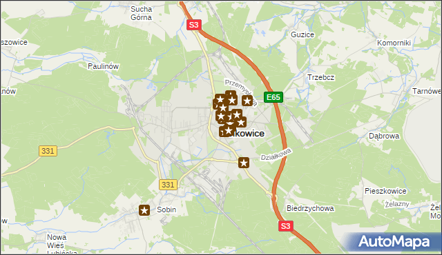 mapa Polkowice, Polkowice na mapie Targeo