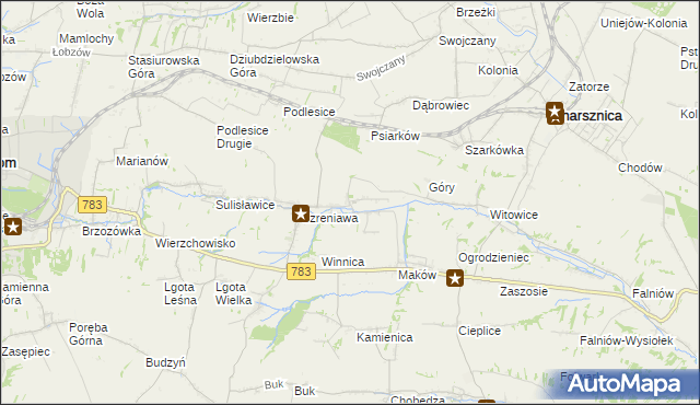 mapa Przybysławice gmina Gołcza, Przybysławice gmina Gołcza na mapie Targeo