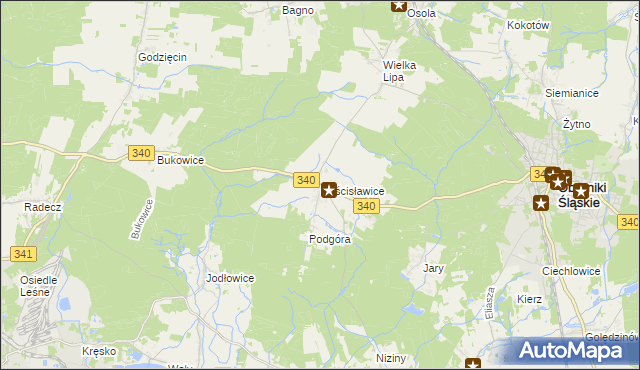 mapa Rościsławice, Rościsławice na mapie Targeo