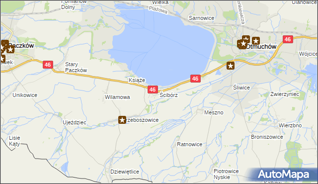 mapa Ścibórz, Ścibórz na mapie Targeo