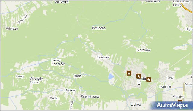 mapa Truskaw, Truskaw na mapie Targeo