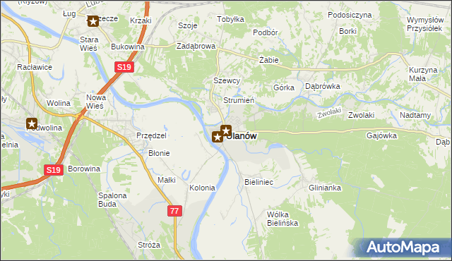 mapa Ulanów powiat niżański, Ulanów powiat niżański na mapie Targeo