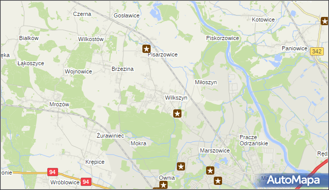 mapa Wilkszyn, Wilkszyn na mapie Targeo