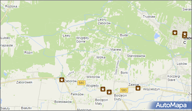 mapa Wólka gmina Leszno, Wólka gmina Leszno na mapie Targeo