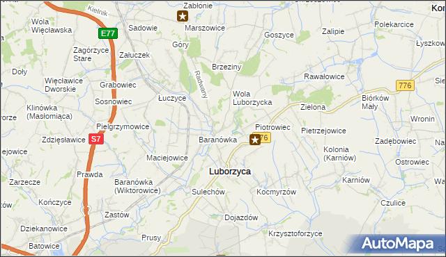 mapa Wysiołek Luborzycki, Wysiołek Luborzycki na mapie Targeo