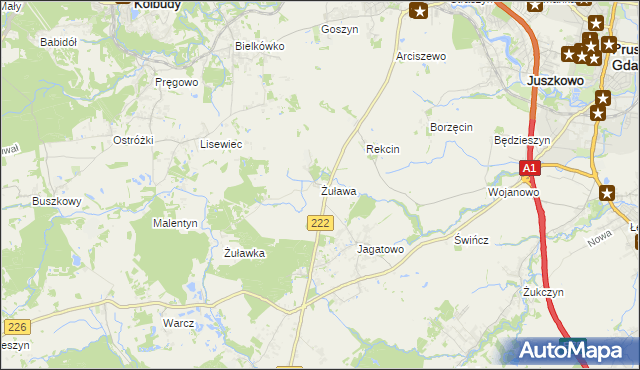 mapa Żuława, Żuława na mapie Targeo