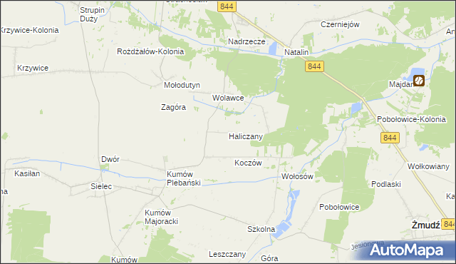 mapa Haliczany, Haliczany na mapie Targeo