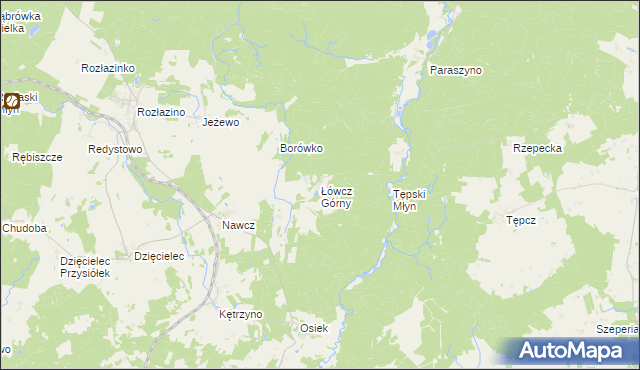 mapa Łówcz Górny, Łówcz Górny na mapie Targeo