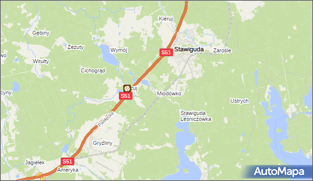 mapa Miodówko, Miodówko na mapie Targeo