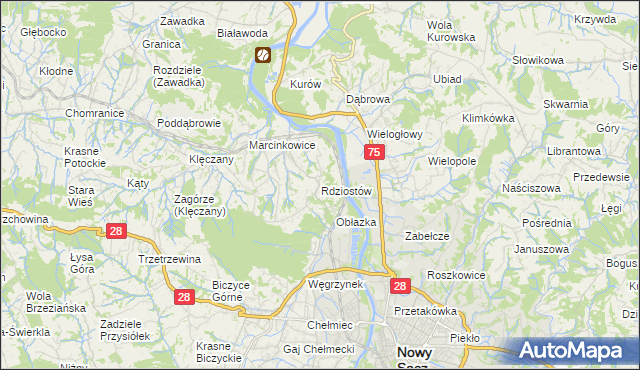 mapa Rdziostów, Rdziostów na mapie Targeo