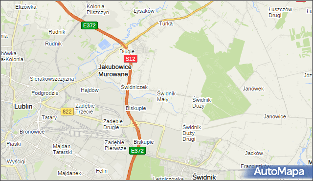 mapa Świdnik Mały, Świdnik Mały na mapie Targeo