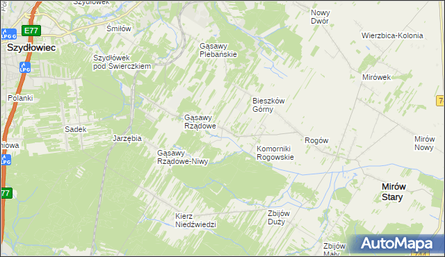 mapa Bieszków Dolny, Bieszków Dolny na mapie Targeo