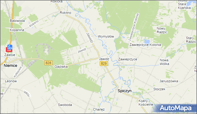 mapa Jawidz, Jawidz na mapie Targeo