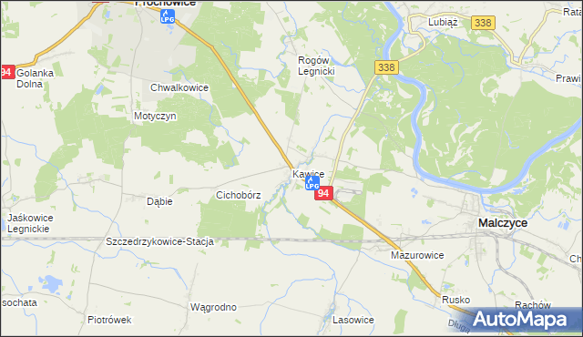 mapa Kawice, Kawice na mapie Targeo