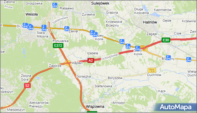 mapa Michałówek gmina Wiązowna, Michałówek gmina Wiązowna na mapie Targeo