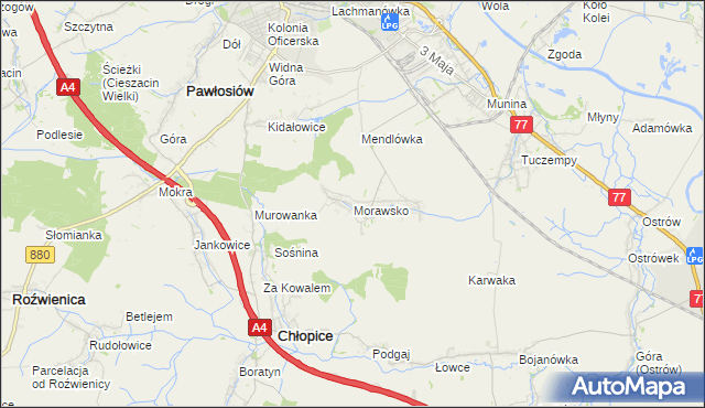 mapa Morawsko gmina Jarosław, Morawsko gmina Jarosław na mapie Targeo